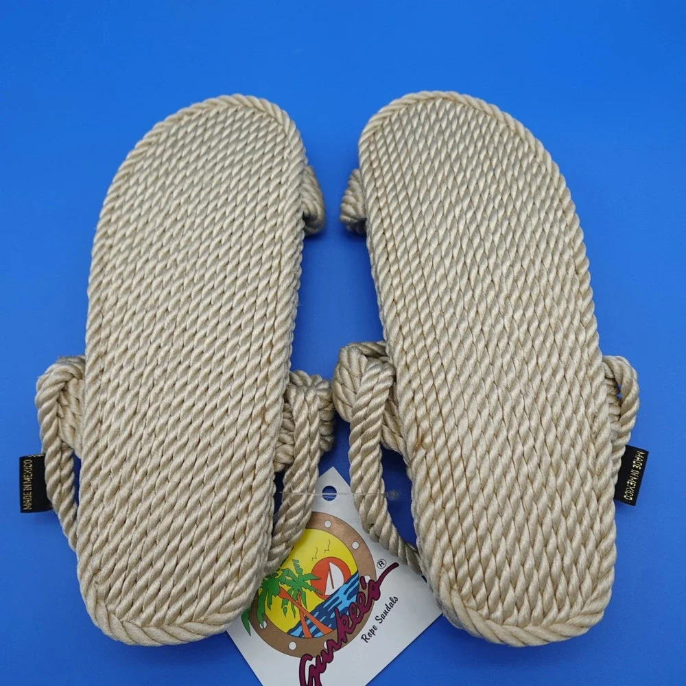Gurkee’s Montego Rope Sandals Men’s 7.5-8 Beige New With Box